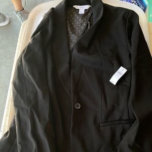 Black Womens work blazer size M old Navy Brand